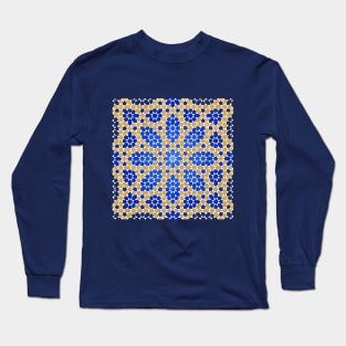 Moroccan inspired Zellige Islamic geometric design Long Sleeve T-Shirt